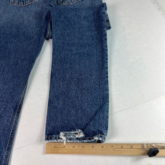 AGOLDE Jeans Women's 25x28* 90s Pinch High Rise Straight Ankle Blue Denim Tag 24 - Picture 11 of 16